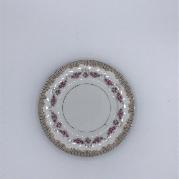 Noritake China Ridgewood 3201 Dessert Plate 6.25" Diameter Pink Roses Gold Trim - Picture 2 of 4